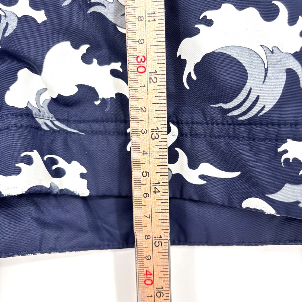 Farren Jean Andrea x Nyden H&M Mini Skirt Nylon Zip Belted Navy Wave Print S - Picture 10 of 10